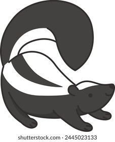 Vector illustration of a skunk