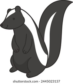 Vector illustration of a skunk