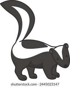 Vector illustration of a skunk