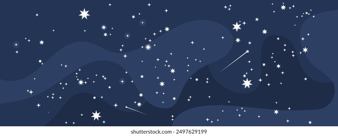 Vector illustration of sky at night