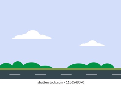 Vector illustration Sky and road