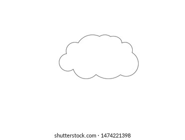 Vector illustration of sky or skies moon on white background