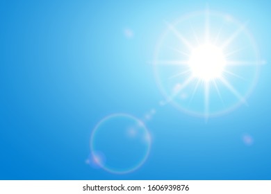 Vector illustration sky and sun light