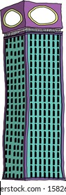 Vector illustration of skyscraper