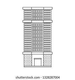Vector illustration of skyscraper and house sign. Collection of skyscraper and urban  vector icon for stock.