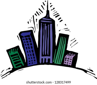 Vector illustration of skyscrapers