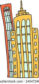 Vector illustration of skyscrapers