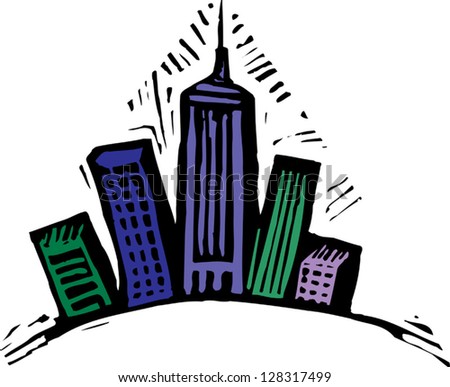 Vector illustration of skyscrapers