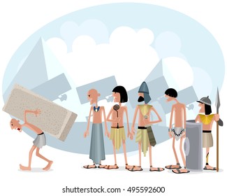 Vector illustration of a slaves and masters