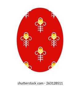 Vector illustration: slavic pysanka - religious symbol - painted egg