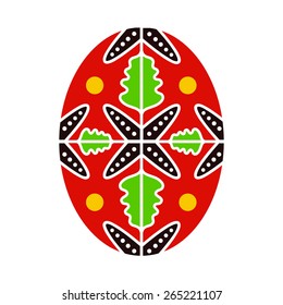 Vector illustration: slavic pysanka - religious symbol - painted egg