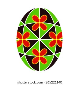 Vector illustration: slavic pysanka - religious symbol - painted egg