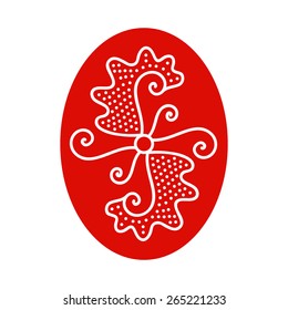 Vector illustration: slavic pysanka - religious symbol - painted egg