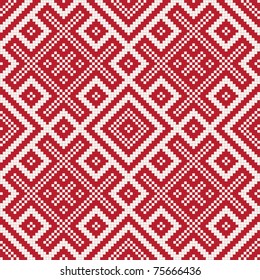 Vector illustration of Slavic seamless pattern