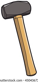 Vector Illustration Of A Sledge Hammer, Color