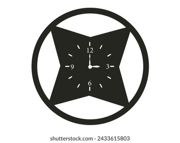 Vector illustration of a sleek, contemporary wall clock with minimalist design. Clean lines, subtle gradients, and precision detailing for a stylish touch.