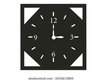 Vector illustration of a sleek, contemporary wall clock with minimalist design. Clean lines, subtle gradients, and precision detailing for a stylish touch.