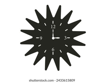 Vector illustration of a sleek, contemporary wall clock with minimalist design. Clean lines, subtle gradients, and precision detailing for a stylish touch.
