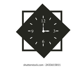 Ilustración vectorial de un reloj de pared elegante y contemporáneo con diseño minimalista. Líneas limpias, degradados sutiles y detalles de precisión para un toque elegante.