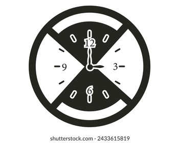 Vector illustration of a sleek, contemporary wall clock with minimalist design. Clean lines, subtle gradients, and precision detailing for a stylish touch.