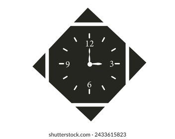 Vektor-Illustration einer schlanken, zeitgenössischen Wanduhr mit minimalistischem Design. Saubere Linien, subtile Verläufe und präzise Details sorgen für einen stilvollen Touch.