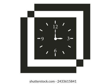 Vector illustration of a sleek, contemporary wall clock with minimalist design. Clean lines, subtle gradients, and precision detailing for a stylish touch.