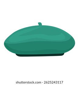 Vector illustration of a sleek green ceramic dish cover on a white background