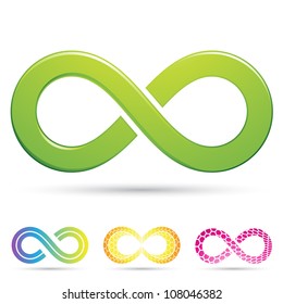 Vector illustration of sleek style Infinity Symbols