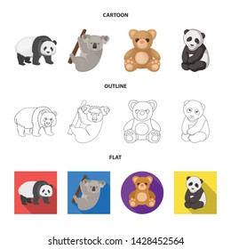 Vector illustration of sleep and brown icon. Set of sleep and animal stock vector illustration.
