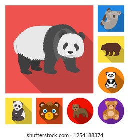 Vector illustration of sleep  and brown  logo. Collection of sleep  and animal  vector icon for stock.