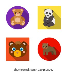 Vector illustration of sleep  and brown  sign. Collection of sleep  and animal  stock symbol for web.