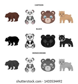 Vector illustration of sleep and brown symbol. Collection of sleep and animal vector icon for stock.