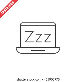 Vector Illustration Of Sleep Mode Icon