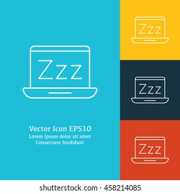 Vector illustration of sleep mode icon