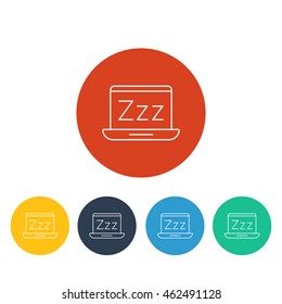 Vector illustration of sleep mode icon