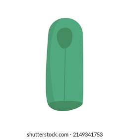 Vector illustration of sleeping bag in doodle style
