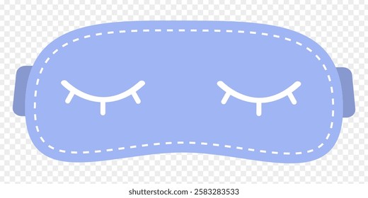 Vector illustration of sleeping mask on transparent background