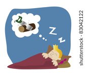 vector illustration sleeping snoring dreaming
