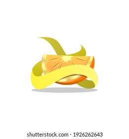Vector Illustration Of A Slice Of Fresh Orange