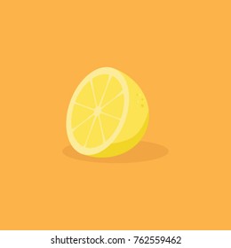 vector illustration slice of lemon fruits, lemon icon, icon fruits, fruits illustration	,lemon fruits for healthy life