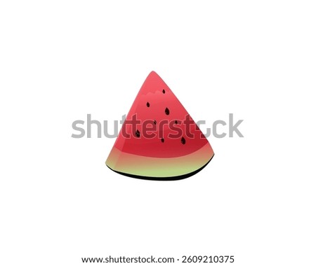 vector illustration, slice of water mellon