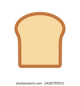 vector illustration of sliced toast bread isolated on white background, breakfast concept in flat style