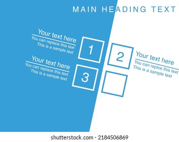 vector illustration Slide squre design Infographic template with icons and 3 options or steps. Can be used for process, presentations, layout, banner, info graph