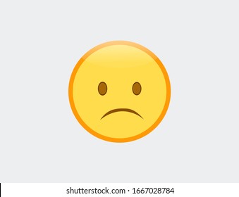 Vector illustration of Slightly Frowning Face emoji