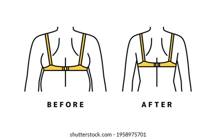 Vector illustration of a slim back.