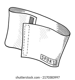 VECTOR ILLUSTRATION OF A SLIMMING BELT ISOLATED ON A WHITE BACKGROUND. DOODLE DRAWING BY HAND