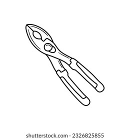 Vektorgrafik von Gleitschutzverschluss-Vorverstärker im Doodle-Stil