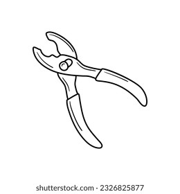 Vektorgrafik von Gleitschutzverschluss-Vorverstärker im Doodle-Stil
