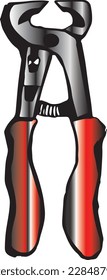 Vector illustration of slip joint pliers, a versatile tool for gripping and twisting