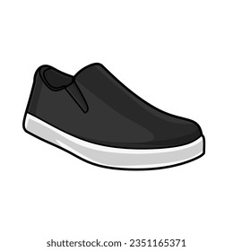 Vector Illustration of Slip On Shoe with White Background